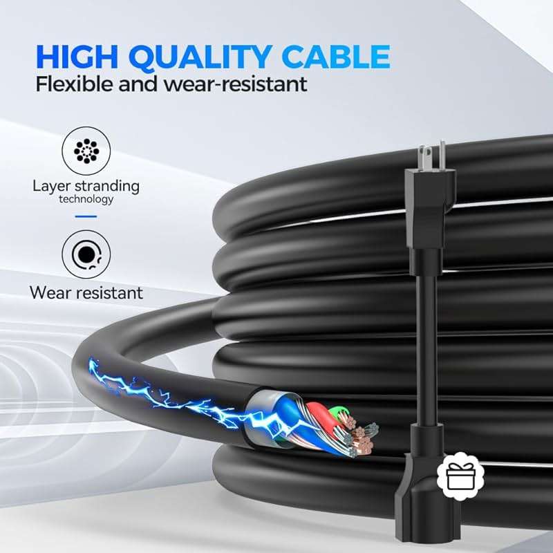EVDANCE Level 1&2 EV Charger, Electric Vehicle Portable Charger with 25FT Cable, ETL Listed J1772 EVSE for All EVs & PHEVs, 12A 120V/16A 240V(Black, 16A Max | NEMA 5-15&6-20(Standard Home Plug)) - Image 8