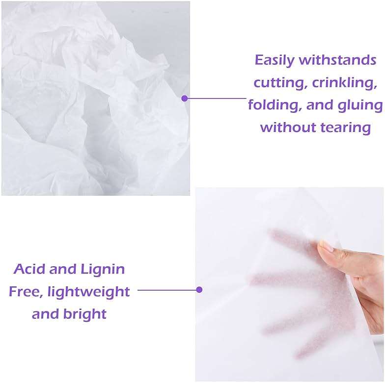 Simetufy 115 Sheets Large 20 x 30 Inch White Tissue Paper for Gift Bags, Archival Bulk for Textiles, Clothing Storage - Image 3