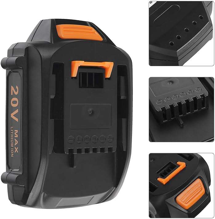 20V 2Packs Replacement Battery and Charger Starter Kit， Cell9102 WA3520 Lithium Battery and Charger WA3742 Compatible with Worx 20-Volt Cordless Power Tools - Image 2
