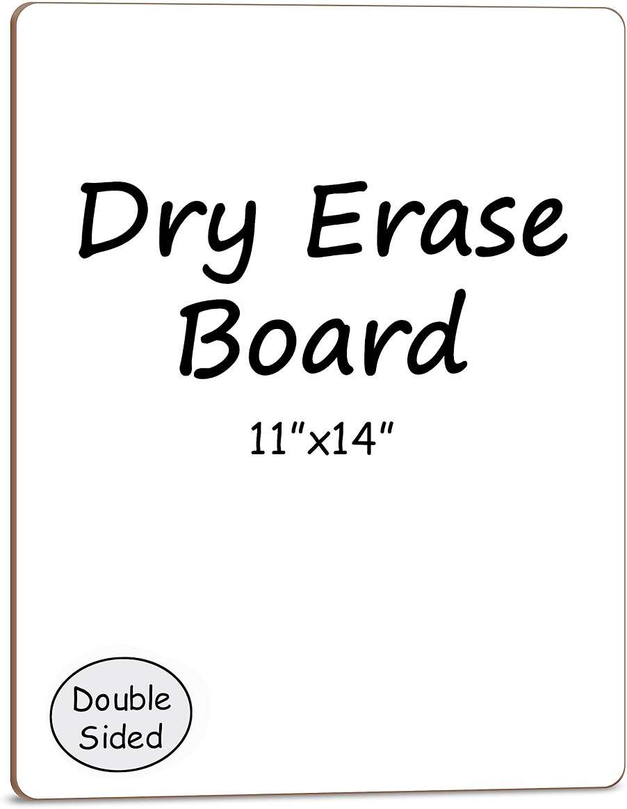 Scribbledo White Board Dry Erase Board 11" x14” Mini Double Sided Personal Whiteboard Board Dry Erase Lapboard Handheld Personal White Boards for Students Small Whiteboard Office Kitchen - Image 1
