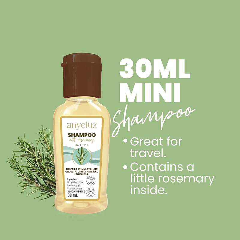 ANYELUZ Kit Duo Rosemary Shampoo + Mini Travel Size, With Onion Extract, Hyaluronic Acid and Rosemary - Image 6