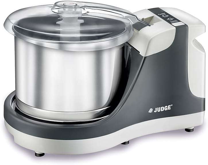 Judge By Prestige Table Top 2 Liter Wet Grinder with Coconut Scraper and Atta Kneader Attachments [110 Volts, 200 Watts] - Image 1