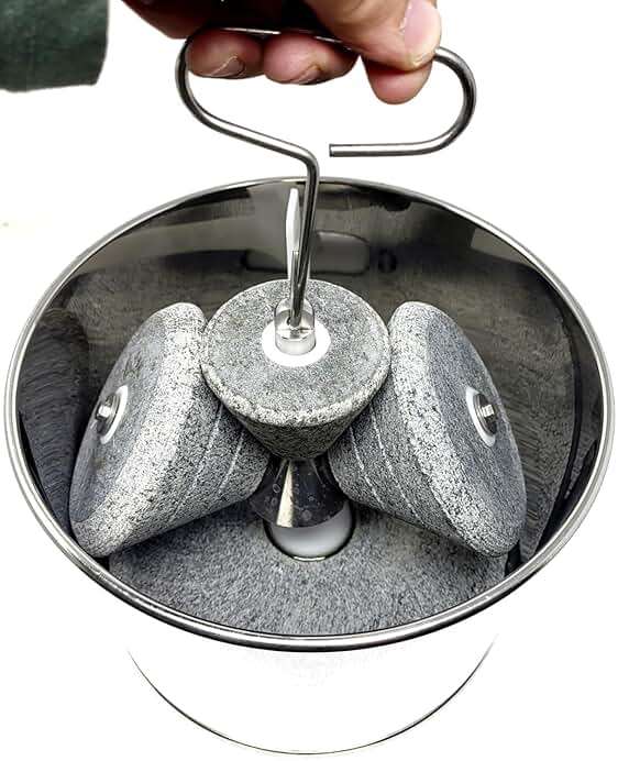 Butterfly Peerless 3-Stone Wet Grinder with Atta Kneader & Coconut Scraper, 2-Liter, 110V for USA & Canada, Pink - Image 4