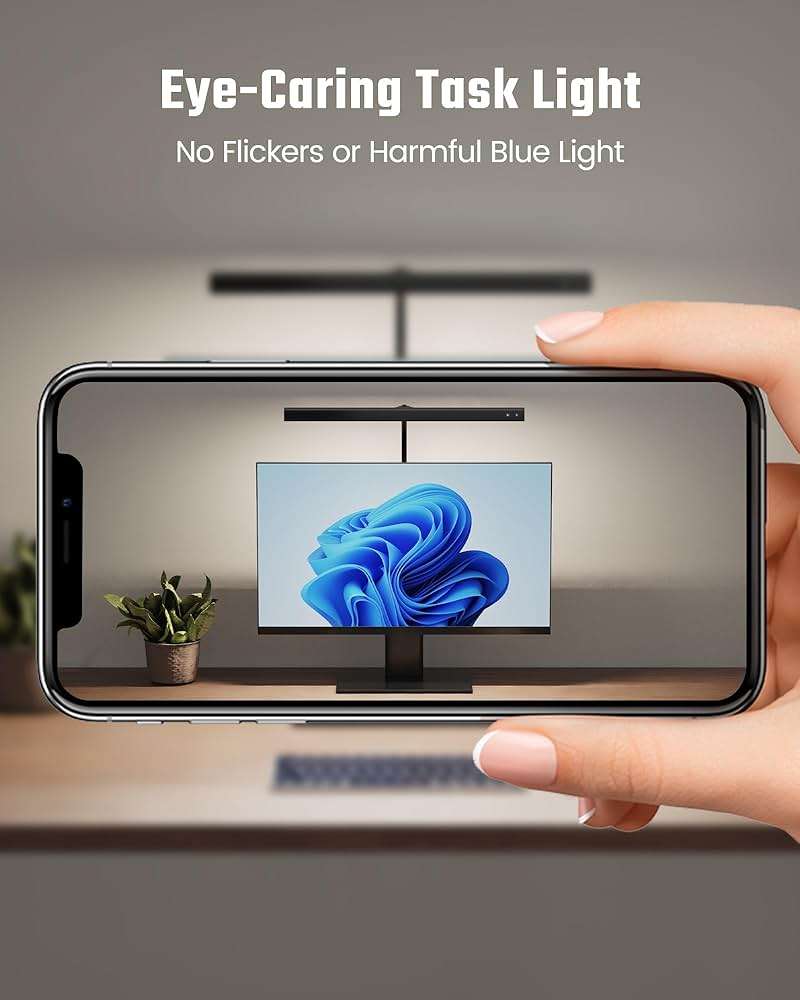 SUPERDANNY LED Desk Lamp for Office Home, Eye-Caring Desk Light with Adjustable Gooseneck, 12W Touch Control Dimmable Brightness, Architect Clamp Lamp with USB Adapter for Reading Study Workbench - Image 7