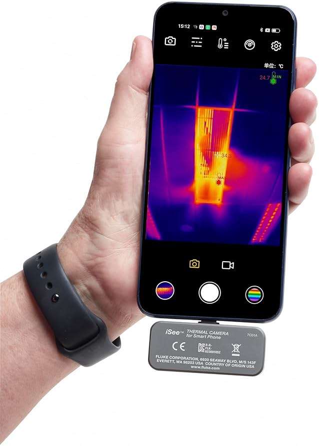 Fluke TC01A 25Hz - iSee Mobile Thermal Camera for Android Smartphones, Temperature Range up to 1022°F - Image 3