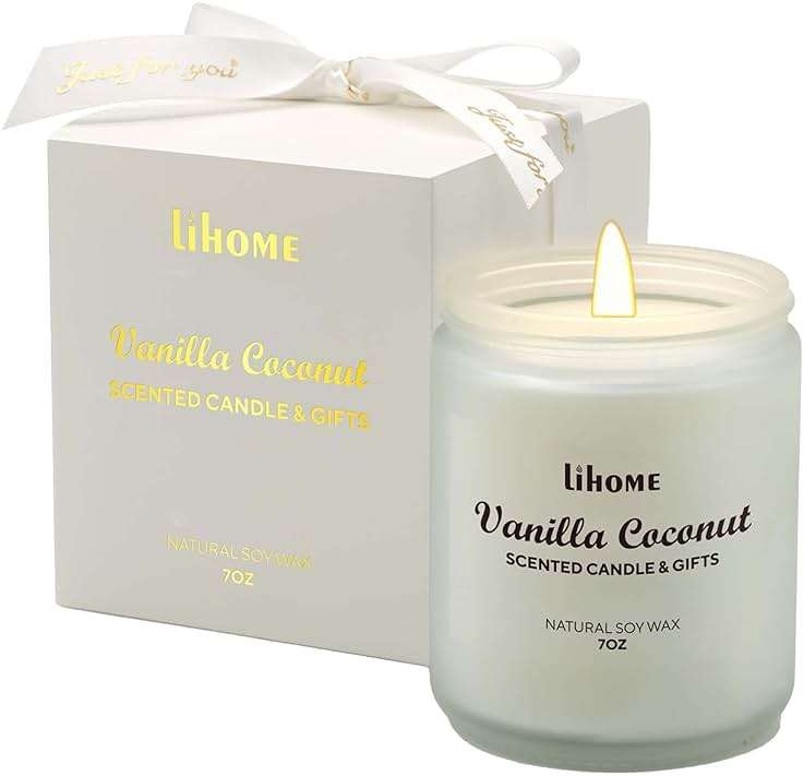 Candles Gifts for Women - Natural Soy Wax Candle for Home Scented Perfect for Christmas, Birthday, Mother's Day, Vanilla Coconut Candles - Image 1