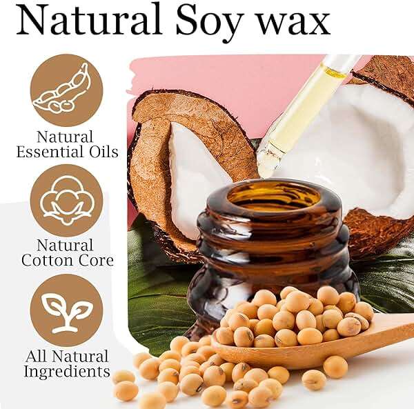 Candles Gifts for Women - Natural Soy Wax Candle for Home Scented Perfect for Christmas, Birthday, Mother's Day, Vanilla Coconut Candles - Image 3
