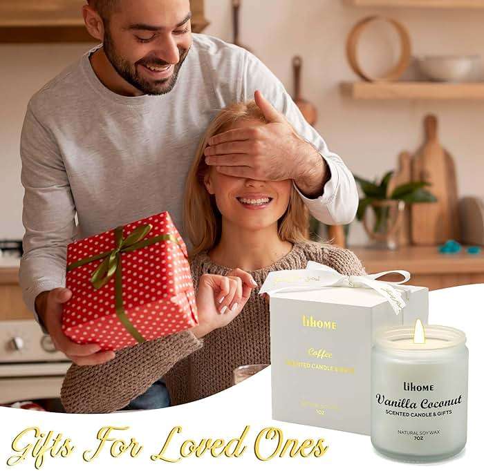 Candles Gifts for Women - Natural Soy Wax Candle for Home Scented Perfect for Christmas, Birthday, Mother's Day, Vanilla Coconut Candles - Image 6