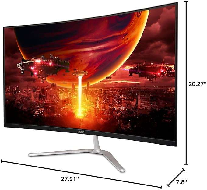 acer Nitro 31.5" FHD 1920 x 1080 1500R Curved PC Gaming Monitor | AMD FreeSync™ Premium | Up to 165Hz Refresh | 1ms VRB | VESA Mountable | 1 x Display Port 1.2 & 2 x HDMI 1.4 | EDA320Q PBIIPX - Image 16