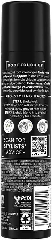 TRESemmé Root Touch Up, Temporary Hair Color Spray, Travel-Size 6-Pack – Dark Brown, Professional Grey Hair Coverage in Seconds, 2.5 Oz Ea - Image 2
