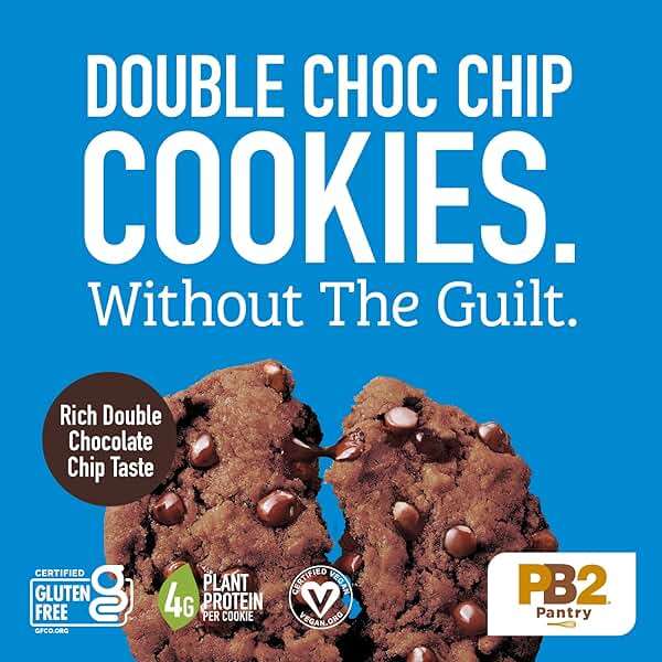 PB2 Pantry Double Chocolate Chip Cookie Mix - 16oz Jar | Certified Vegan, Gluten Free, Non-GMO, 4g Plant Protein Per Cookie - Image 3