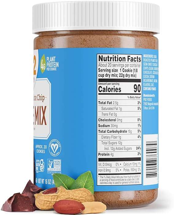 PB2 Pantry Double Chocolate Chip Cookie Mix - 16oz Jar | Certified Vegan, Gluten Free, Non-GMO, 4g Plant Protein Per Cookie - Image 8