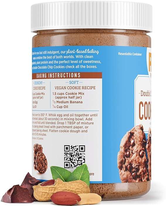 PB2 Pantry Double Chocolate Chip Cookie Mix - 16oz Jar | Certified Vegan, Gluten Free, Non-GMO, 4g Plant Protein Per Cookie - Image 9