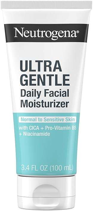Neutrogena Face Moisturizer Ultra Gentle Daily Face Moisturizer for Sensitive Skin with Vitamin B3, Pro-Vitamin B5, and Vitamin E, Hydrating Moisturizer, 3.4 fl oz - Image 1