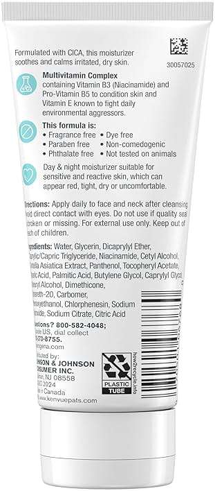 Neutrogena Face Moisturizer Ultra Gentle Daily Face Moisturizer for Sensitive Skin with Vitamin B3, Pro-Vitamin B5, and Vitamin E, Hydrating Moisturizer, 3.4 fl oz - Image 9