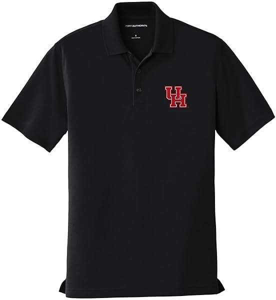 University of Houston Men's Short Sleeve Performance Polo with The UH Logo - Image 1