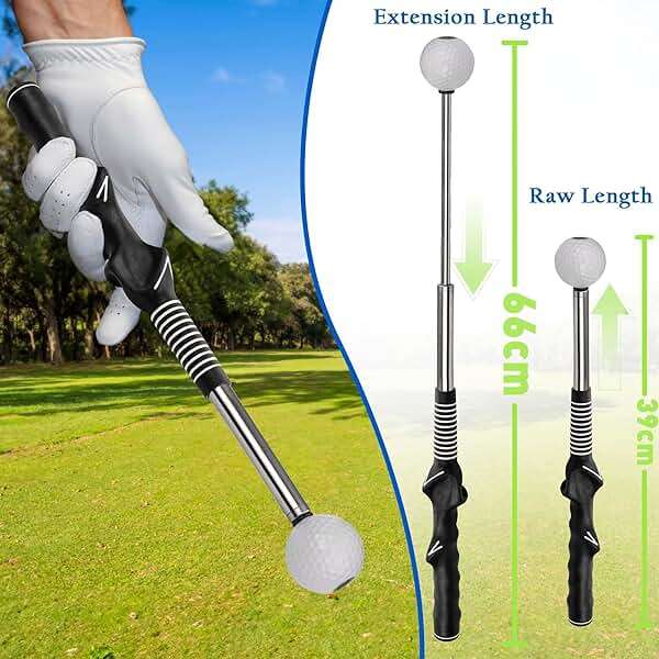 Retractable Golf Swing Training Aid, Golf Grip Trainer & Golf Swing Trainer for Warm-up, Right-Handed Golf Club for Indoor Practice, Golf Accessories - Strength & Tempo Training for Chipping Hitting - Image 5