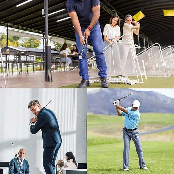 Retractable Golf Swing Training Aid, Golf Grip Trainer & Golf Swing Trainer for Warm-up, Right-Handed Golf Club for Indoor Practice, Golf Accessories - Strength & Tempo Training for Chipping Hitting - Image 7