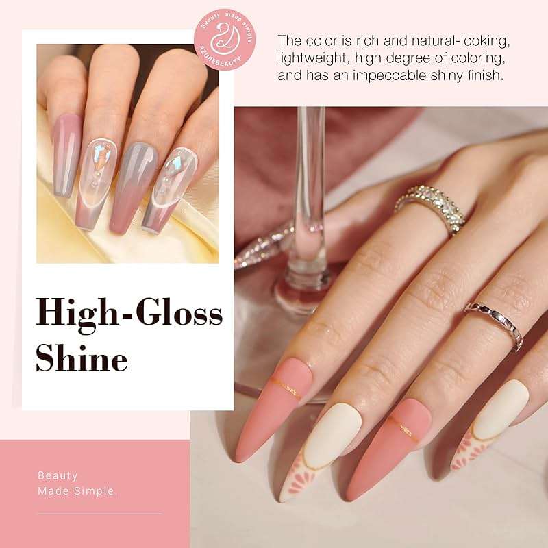 AZUREBEAUTY 31 Pcs Dip Powder Nail Kit 20 Colors Glitter Nude Brown Pink White Gray Dip Powder Liquid Set with Top/Base Coat Activator for French Nails Art Manicure DIY Salon Women Valentine's Gift - Image 3