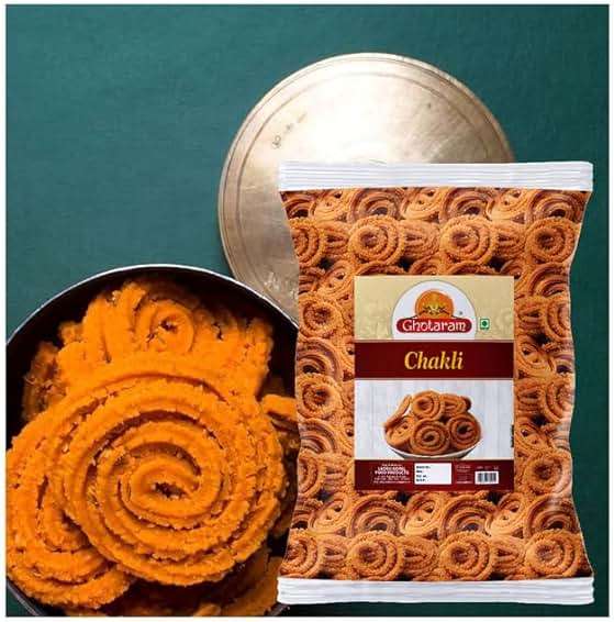 Ghotaram Nagpur Murukku Chakli Chakoli Murukku Snack, Butter Chakli Chakoli Indian Snacks Namkeen, Ready to Eat snacks - Tea Time Chakli, Chakli Diwali Rakhi Snack and Namkeen-250 * 1Pack - Image 4