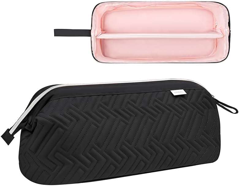 Leudes Hair Tools Travel Bag for Shark Flexstyle Carrying Case Portable Shark Hair Air Wrap Dryer Case Waterproof Dustproof Flat Curling Iron Travel Organizer (Black) - Image 2