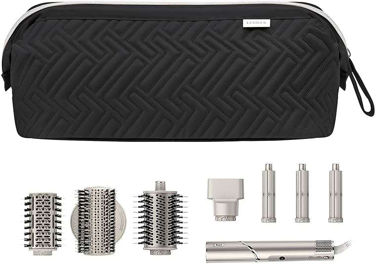 Leudes Hair Tools Travel Bag for Shark Flexstyle Carrying Case Portable Shark Hair Air Wrap Dryer Case Waterproof Dustproof Flat Curling Iron Travel Organizer (Black) - Image 3