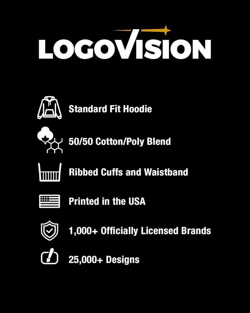 LOGOVISION Official Collegiate State Shape Design Unisex Adult Apparel for Men & Women Pull-over Hoodie Collection - Image 3