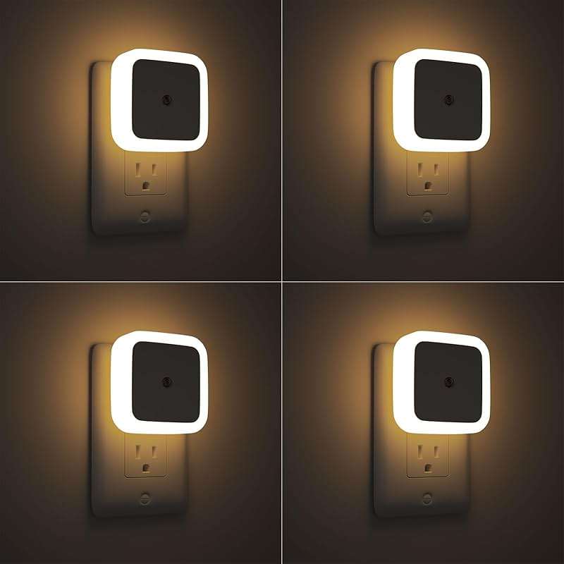 Sujeet Night Light, Night Lights Plug into Wall 4-Pack, Nightlight Plug in Night Lights, Dusk to Dawn Night Lamp Led Night Light for Bedroom, Bathroom, Hallway Warm White - Image 1