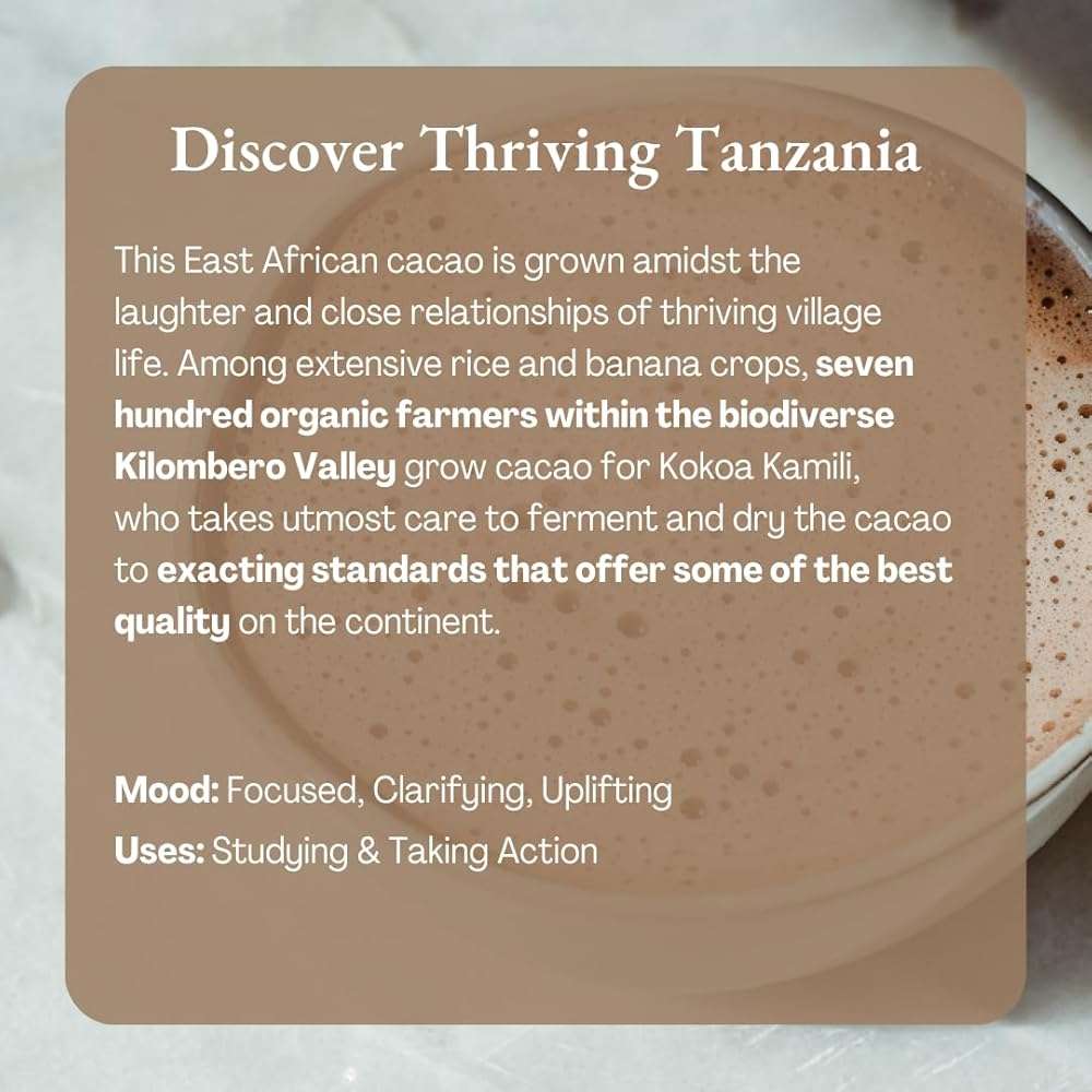 ORA Ceremonial Cacao - Thriving Tanzania - Organic 100% Cacao - Ethical - Regenerative - High Flavanol - Coffee Alternative - Better Energy - Heavy Metals Tested - Unsweetened - 8oz - Image 4