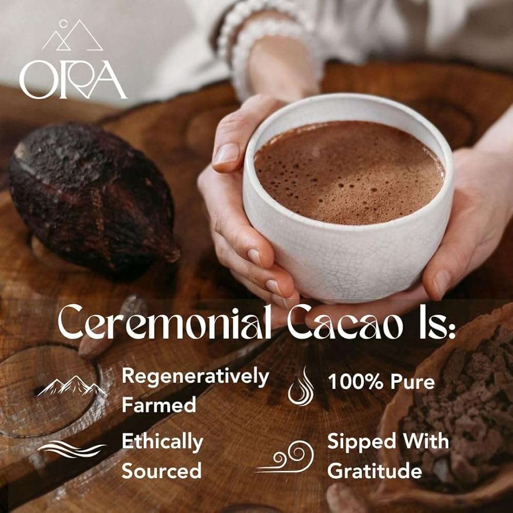 ORA Ceremonial Cacao - Thriving Tanzania - Organic 100% Cacao - Ethical - Regenerative - High Flavanol - Coffee Alternative - Better Energy - Heavy Metals Tested - Unsweetened - 8oz - Image 7