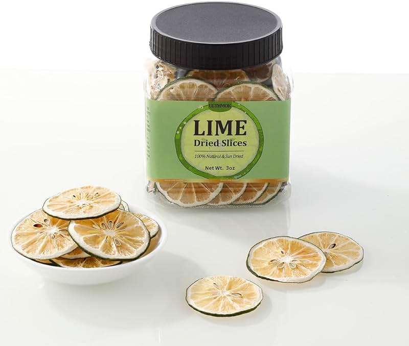 Premium Dried Lime Slices 3 Oz/85g,100% Natural Dehydrated Limes Lemon Slices for Cake Decoration & Cocktail Garnish,No Additives & No Sugar Added. - Image 4