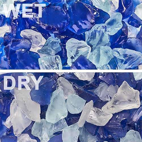 Versatile Frosted Sea Glass Block - 1LB Blue Vase fillers, Aquarium Gravels, Sea Glass Decor, Ideal for DIY Crafts, and Home Decor - Perfect for Beach Weddings and More (Cobalt & Turquoise & White) - Image 6