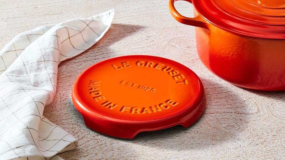Le Creuset Enameled Cast Iron Signature Trivet, 8.8", Cerise - Image 2