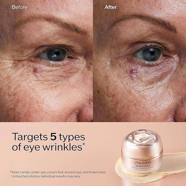 Shiseido Benefiance Wrinkle Smoothing Eye Cream - 15 mL - Visibly Improves Five Types of Eye Wrinkles, Dark Circles & Puffiness - 48-HR Hydration - All Skin Types - Non-Comedogenic - Image 5