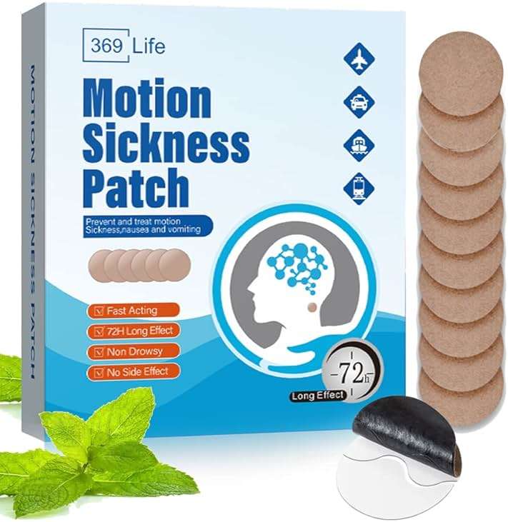 369 Life Motion Sickness Patches, Sea Sickness Patch for Cruise - Adults and Kids ((10 Count - Pack of 1)) - Image 1
