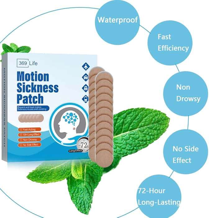 369 Life Motion Sickness Patches, Sea Sickness Patch for Cruise - Adults and Kids ((10 Count - Pack of 1)) - Image 3