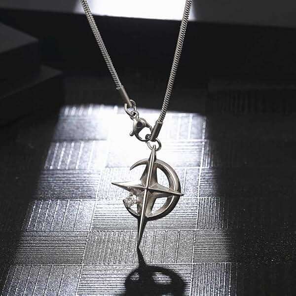 gateonse Y2k Moon Star Pendant Necklace for Men Women Stainless Steel Cool Necklaces Punk Star Necklaces Jewelry - Image 3