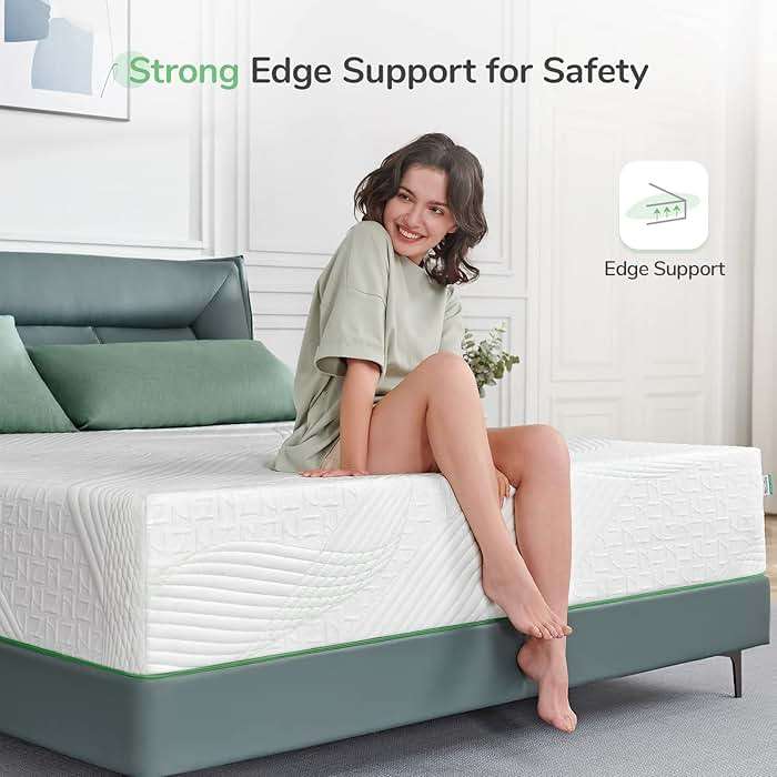 Novilla Full Mattress, 10 Inch, Cooling Memory Foam, Medium Firm, White - Image 5