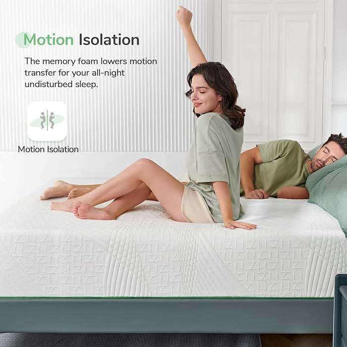 Novilla Full Mattress, 10 Inch, Cooling Memory Foam, Medium Firm, White - Image 6