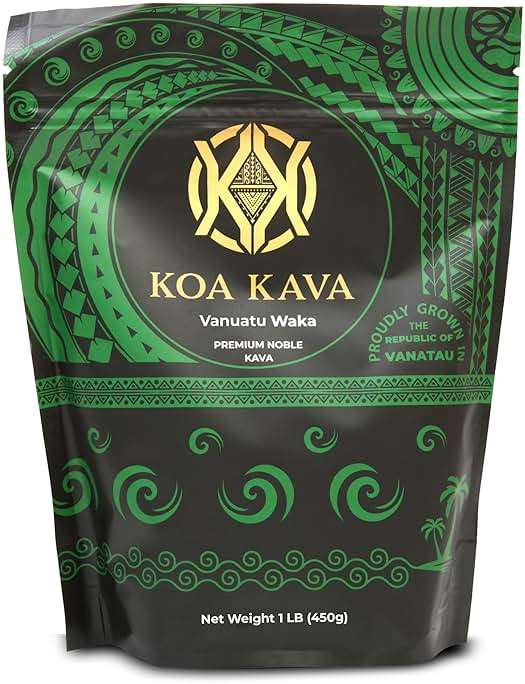 Vanuatu Koa Kava Kava Powder - Premium Noble Waka Kava Tea made from Lateral Roots in Vanuatu for Authentic Relaxation. 1 Pound Bag - Image 1