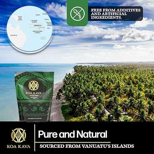 Vanuatu Koa Kava Kava Powder - Premium Noble Waka Kava Tea made from Lateral Roots in Vanuatu for Authentic Relaxation. 1 Pound Bag - Image 7