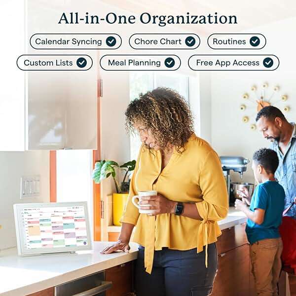 Skylight Calendar: 15-inch Wall Planner Digital Calendar & Chore Chart, Smart Touchscreen Interactive Display for Family Schedules – Wall Mount Included, Great for Organizing Your 2026 Calendar - Image 3