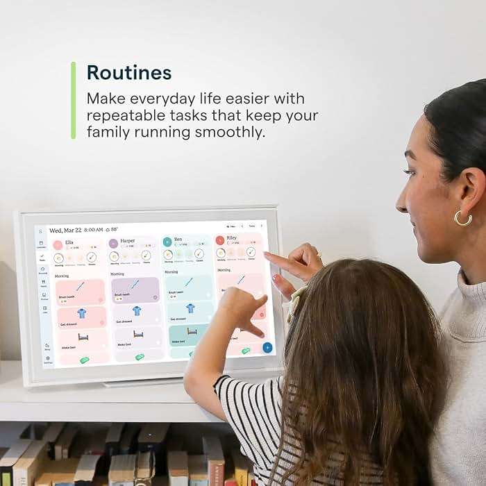 Skylight Calendar: 15-inch Wall Planner Digital Calendar & Chore Chart, Smart Touchscreen Interactive Display for Family Schedules – Wall Mount Included, Great for Organizing Your 2026 Calendar - Image 6