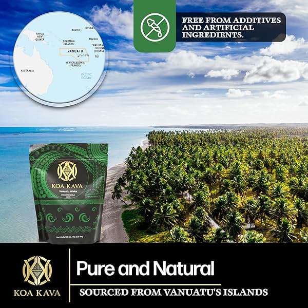 Vanuatu Koa Kava Kava Powder - 1 Kilo Premium Noble Waka Kava Tea made from Lateral Roots in Vanuatu for Authentic Relaxation. 1 Kilogram - Image 5