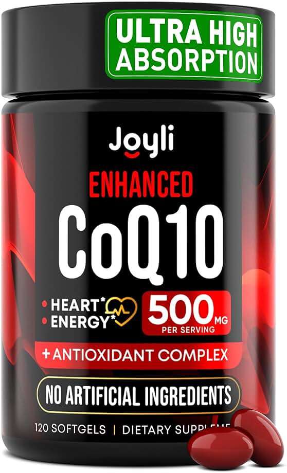 High Absorption CoQ10 500MG - Co Q 10 Supplement 120 Softgels for Heart Health&Energy Production - Enhanced CoQ10 Nutritional Supplements with Coenzyme Q10 - Alternative to Coq 10 400mg softgels - Image 1