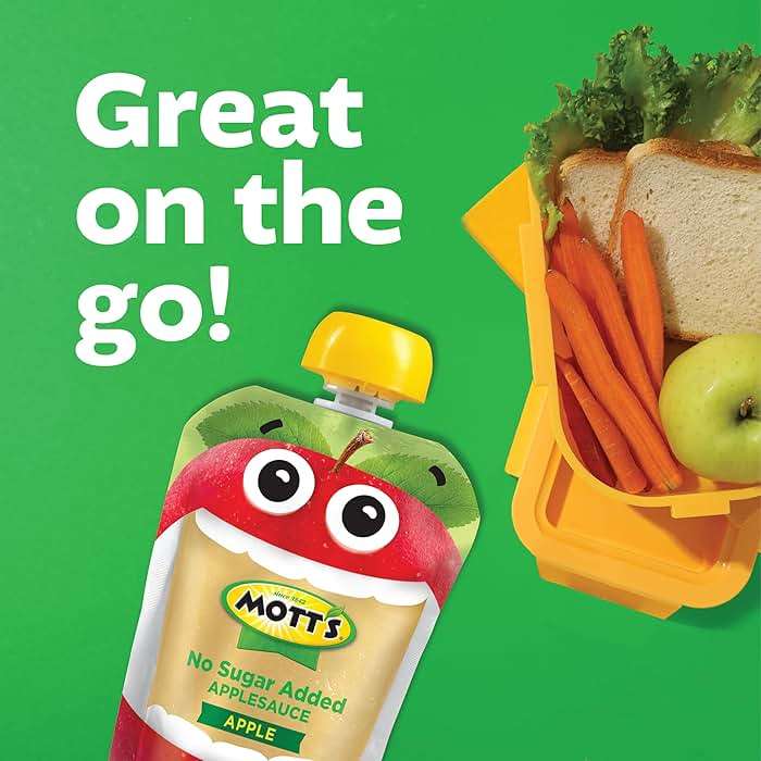 Mott's No Sugar Added Applesauce Variety Pack, 3 Flavors – Apple, Strawberry & Mixed Berry, Made from Real Fruit, No Artificial Flavors, 3.2 oz Clear Pouches, 20 Pack - Image 6