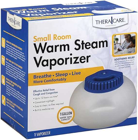 TheraCare Warm Steam Vaporizer | for Small Size Rooms | No Filter Required | Cold and Congestion Relief | Natural, Safe, Effective | Whole Family Comfort - Image 2