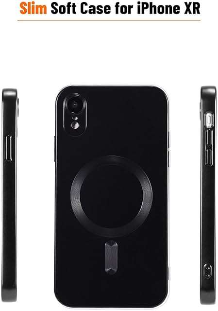 Yetagso Magnetic for iPhone XR Case,Soft Slim Fit Anti-Fingerprint Sleek Phone Case Cover with Camera Protection,Compatible with MagSafe,Black - Image 2