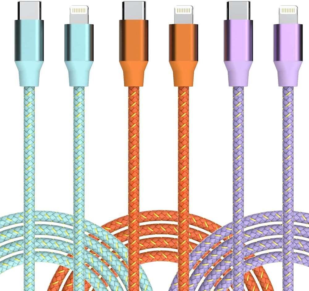 USB C to Lightning Cable for Apple MFi Certified iPhone Charger 6FT 3 Pack Fast Charging Type c to Lightning Cable iPhone Fast Charger for iPhone 14 13 12 11 Pro Max Xr Xs 8 and More - Image 1