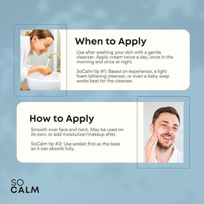 SoCalm Azelaic Acid 10% for Rosacea-Prone Skin – Calms Face Redness & Evens Tone, with Niacinamide & Ceramide NP, Fragrance-Free, 30ml / 1oz - Image 6